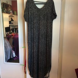 LuLaRoe Macy XLarge black dress shorts sleeve to the floor